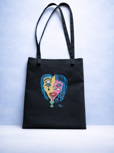 Tote bag en coton  le visage